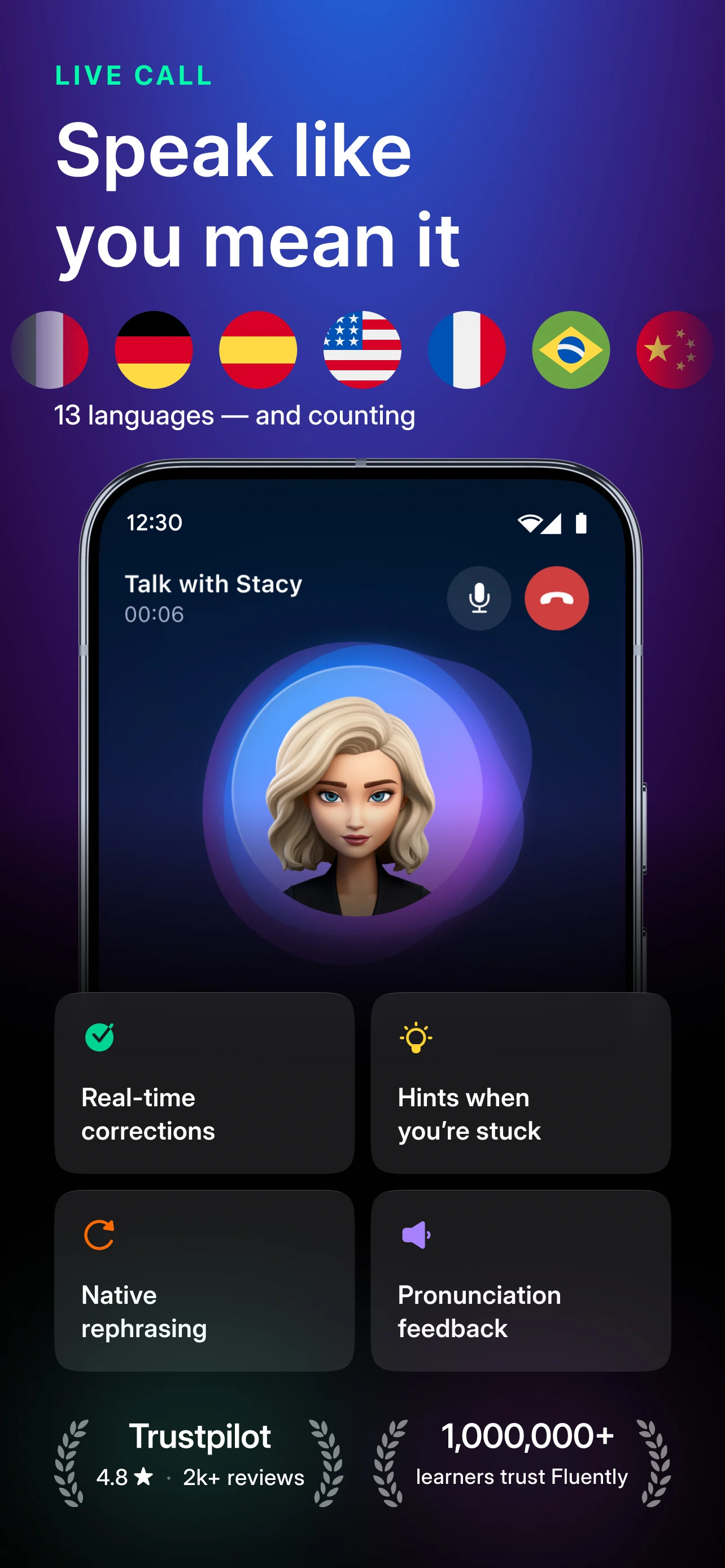 Fluently: AI Language Learning screenshot